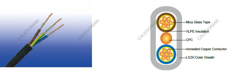 300/500V Mica+XLPE Insulated, LSZH Sheathed Power Cables to BS 7211 (2-3 Cores)