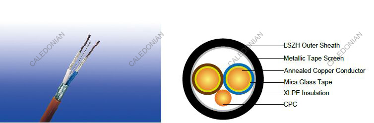300/500V Mica+XLPE Insulated, LSZH Sheathed, Screened Power Cables to BS 8436 (2-4 Cores)