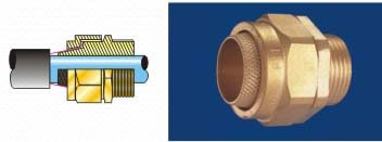 BS 6121 Standards Single Compression BW Type Cable Glands for Armoured & Braided Cables