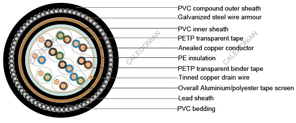 BS5308 Cable Part 1 Type 2 PE-OS-Lead-SWA-PVC