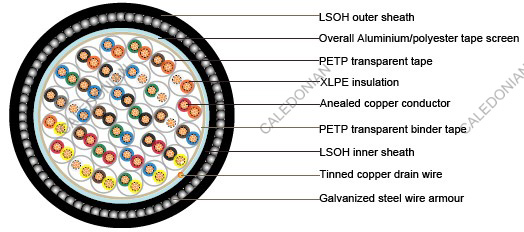 BS5308 Cable Part 1 Type 2 XLPE-OS-SWA-LSOH 