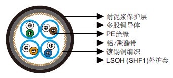 IEC 60092��׼���ཬCat 5e S/FTP 0.22mm&sup2;